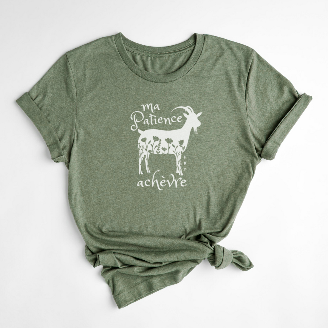 T-SHIRT CHÈVRE - OLIVE