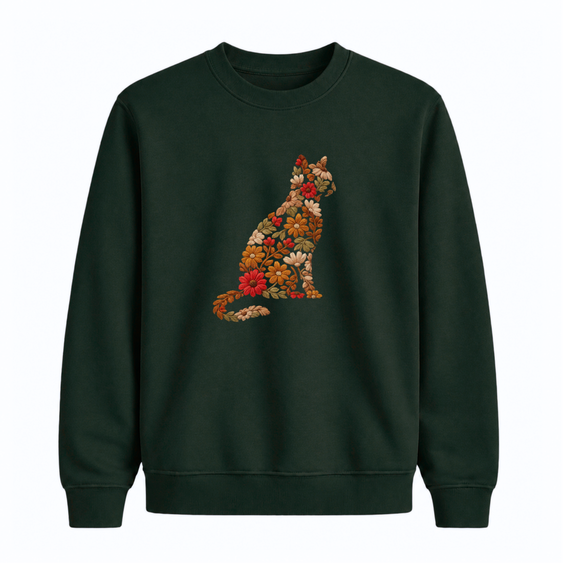 Sweatshirt Chat De Fleurs