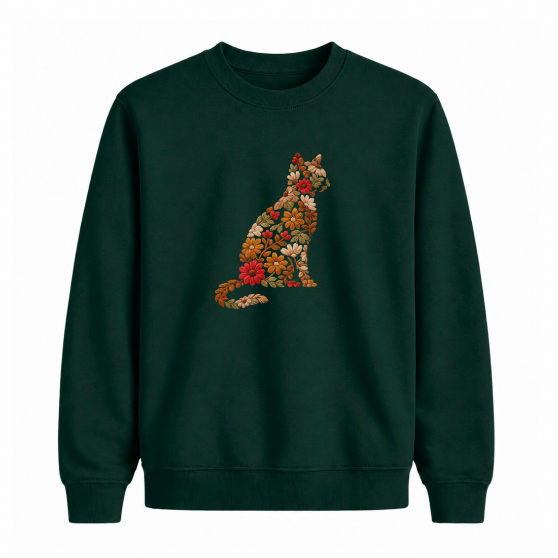 Sweatshirt Chat De Fleurs