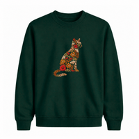 Sweatshirt Chat De Fleurs