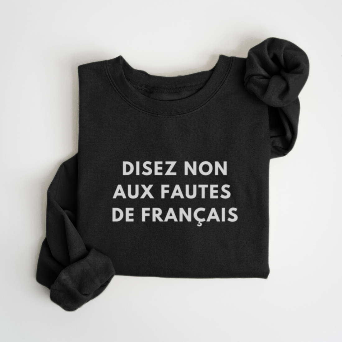 SWEATSHIRT FAUTES - NOIR