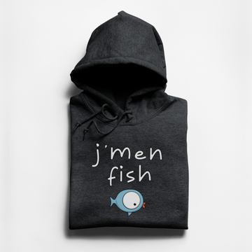 HOODIE J'MEN FISH - CHARBON