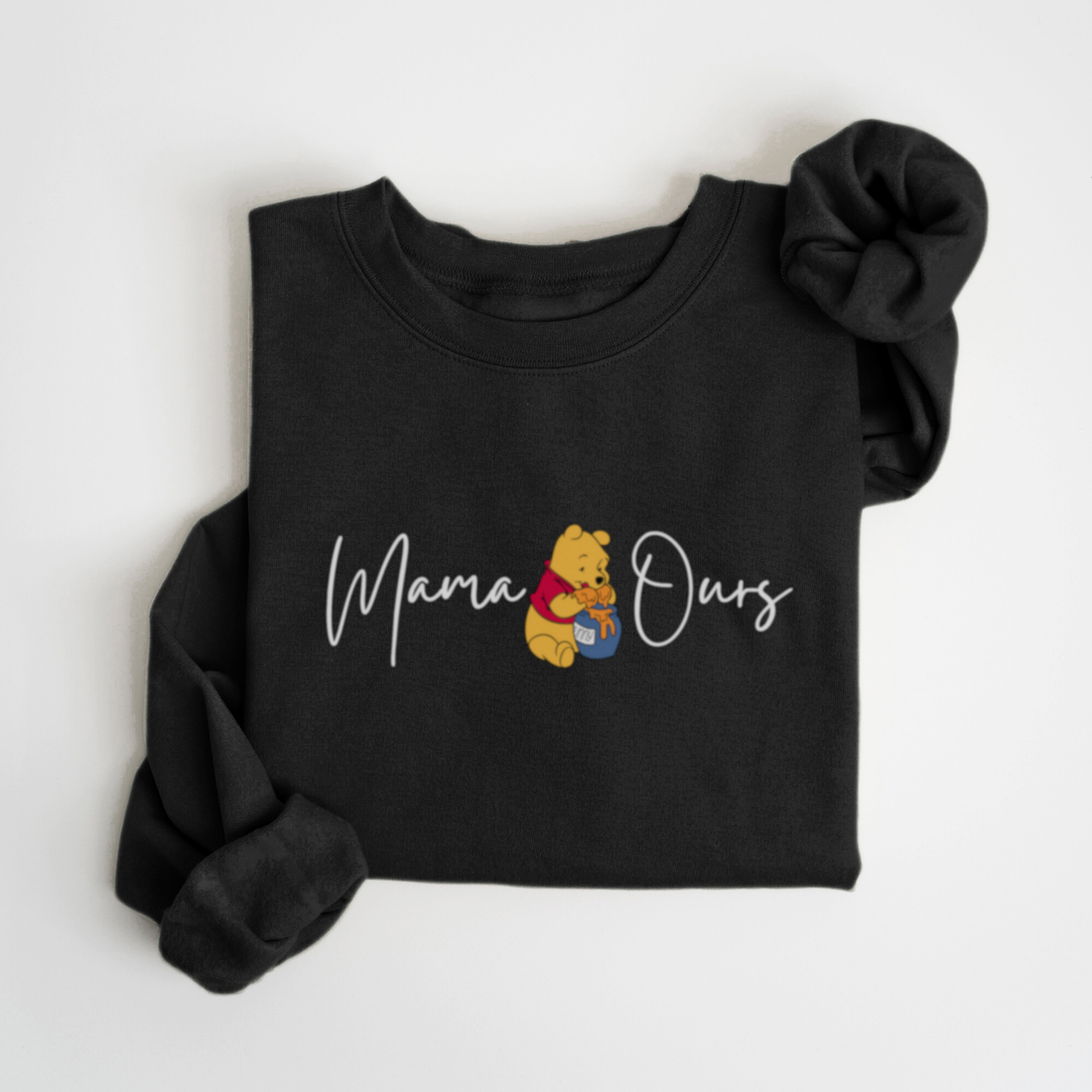 SWEATSHIRT MAMAN OURS - NOIR