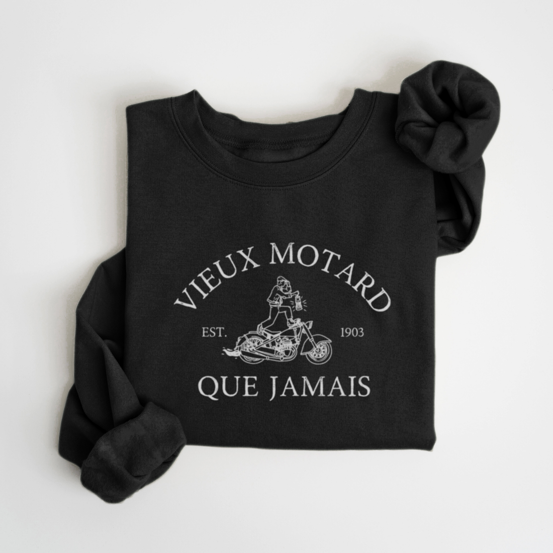 SWEATSHIRT MOTARD - NOIR