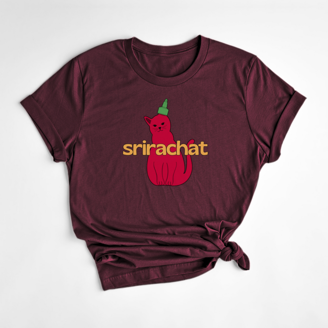 T-SHIRT SRIRACHAT - BORDEAUX