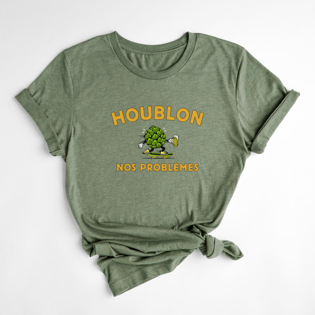 T-SHIRT HOUBLON - OLIVE