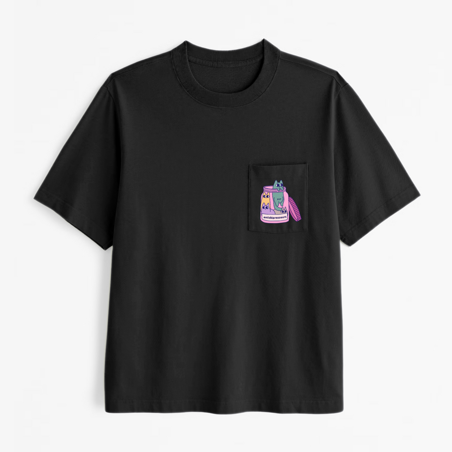 T-SHIRT POCHE ANTIDÉPRESSEURS CHATS