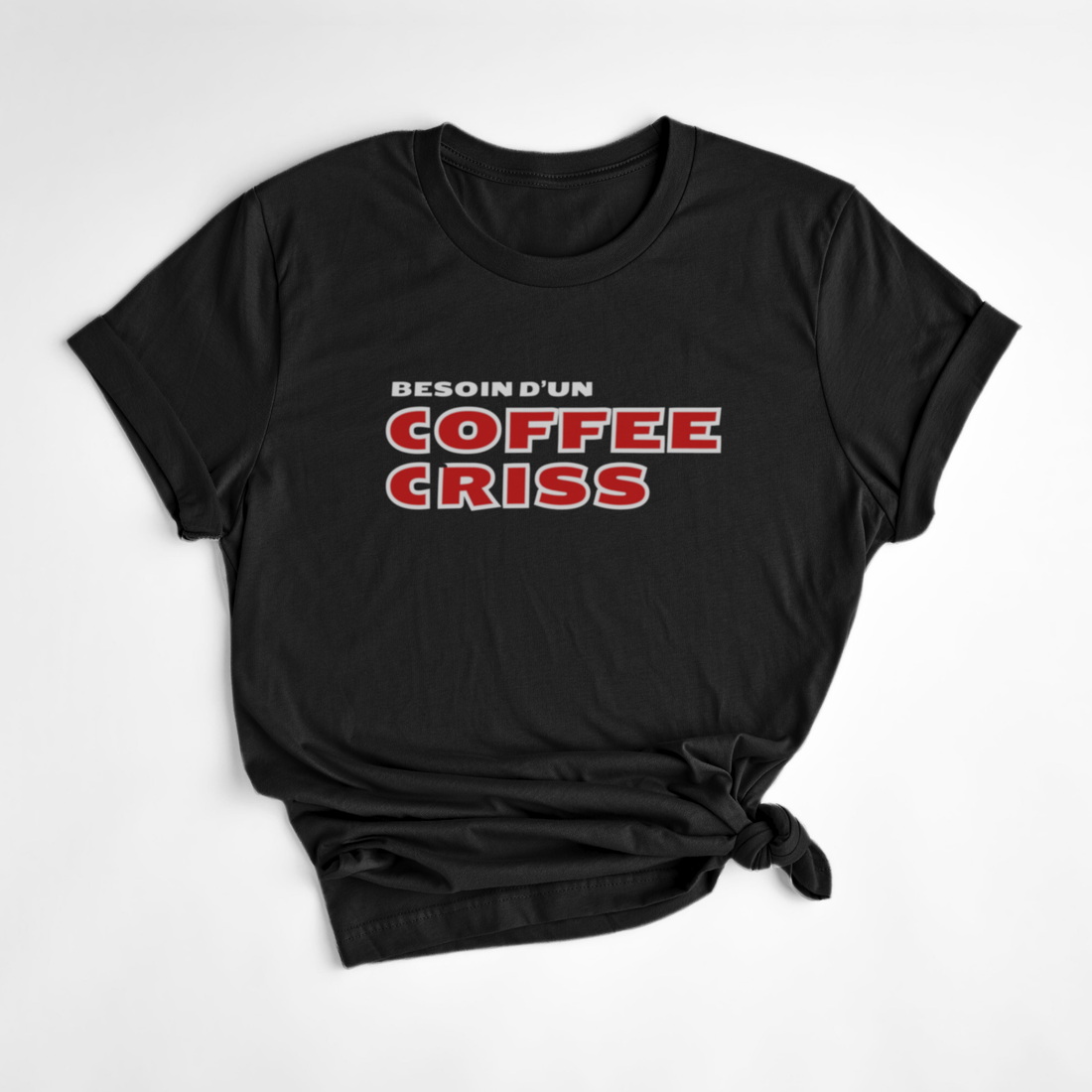 T-SHIRT COFFEE CRISP - NOIR