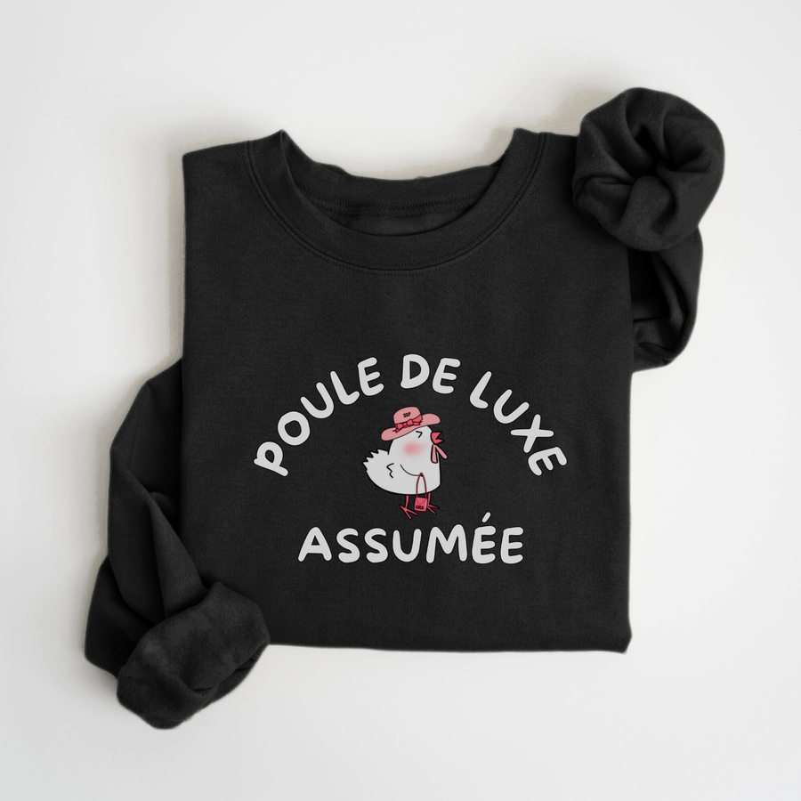 SWEATSHIRT POULE DE LUXE - NOIR