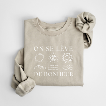 SWEATSHIRT LÈVE DE BONHEUR - AMANDE