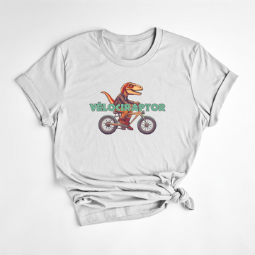 T-SHIRT VÉLOCIRAPTOR - BLANC