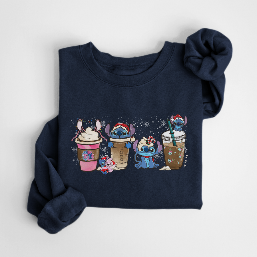 SWEATSHIRT LATTE STITCH - MARINE