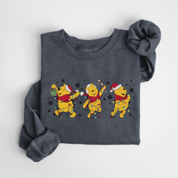 SWEATSHIRT WINNIE NOËL - CHARBON