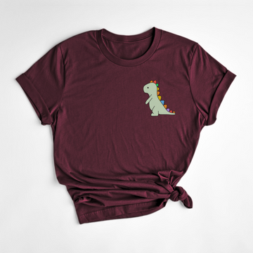 T-SHIRT DINO - BORDEAUX