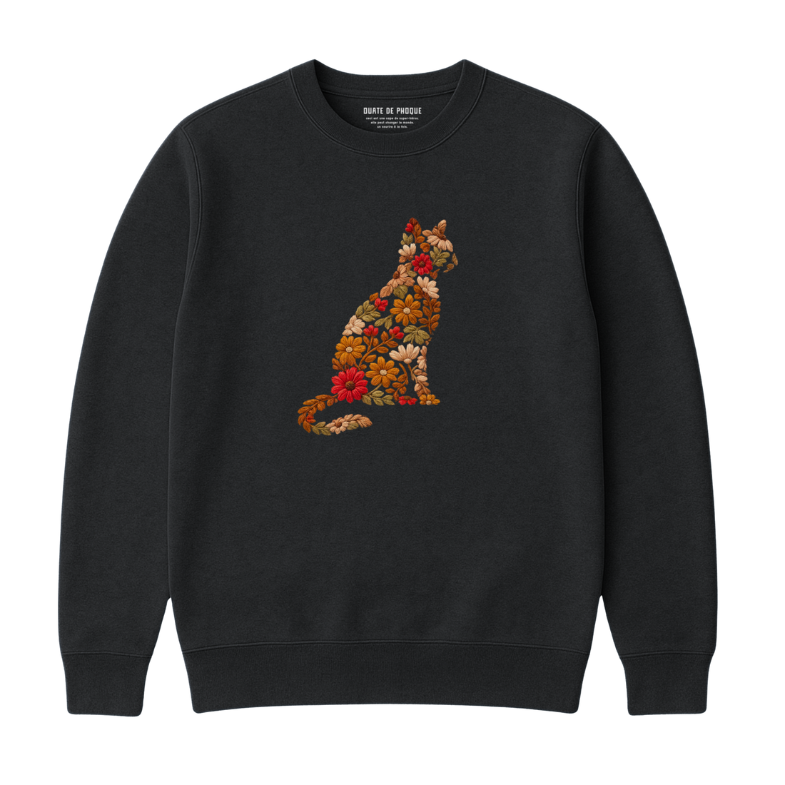 Sweatshirt Chat De Fleurs