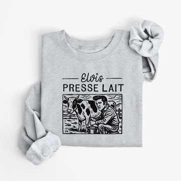 SWEATSHIRT ELVIS PRESSE LAIT