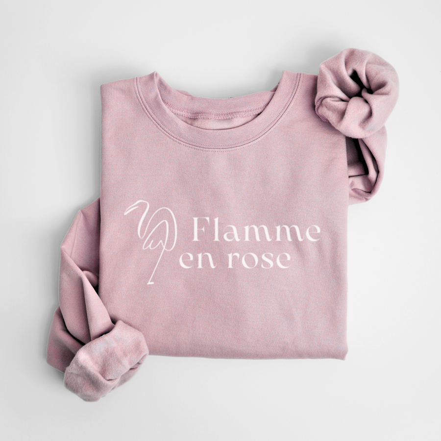 SWEATSHIRT FLAMME EN ROSE - FLORAL