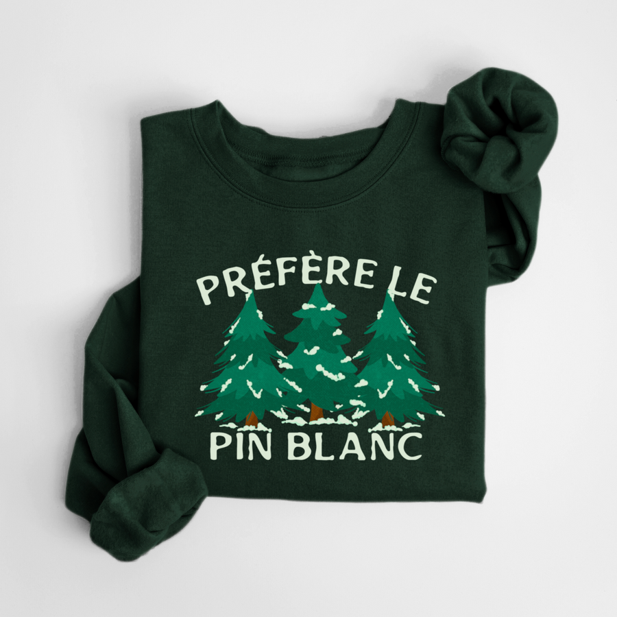 SWEATSHIRT PIN BLANC