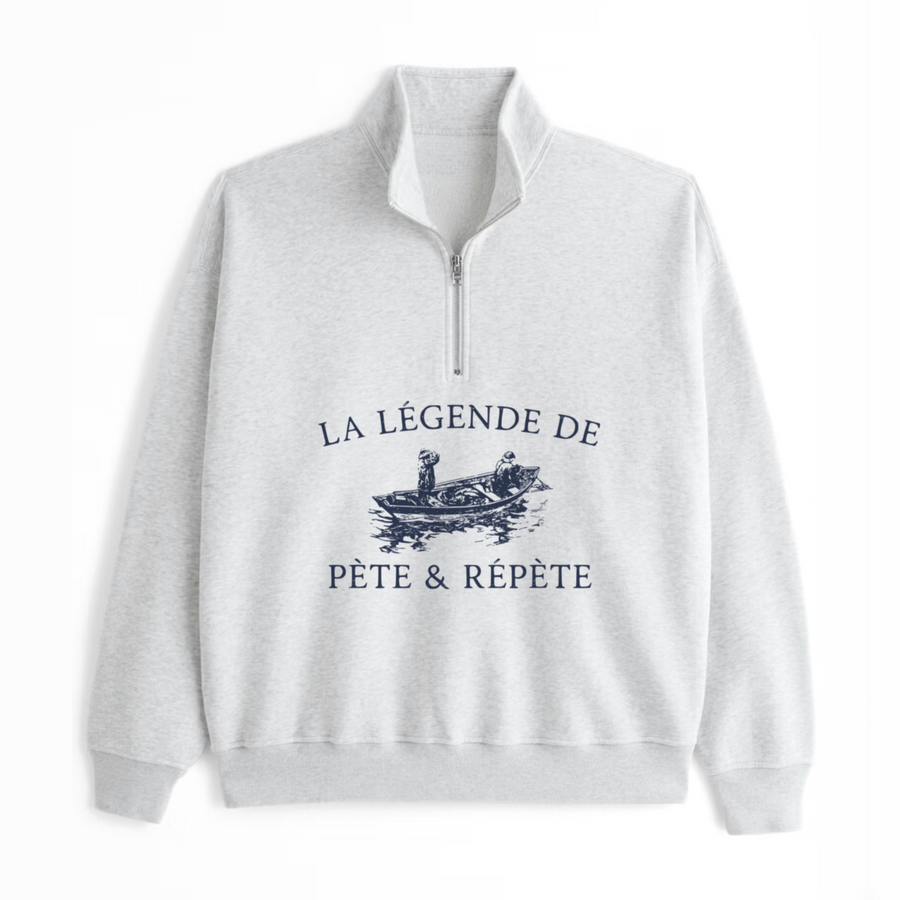 1/4 ZIP PÈTE ET RÉPÈTE