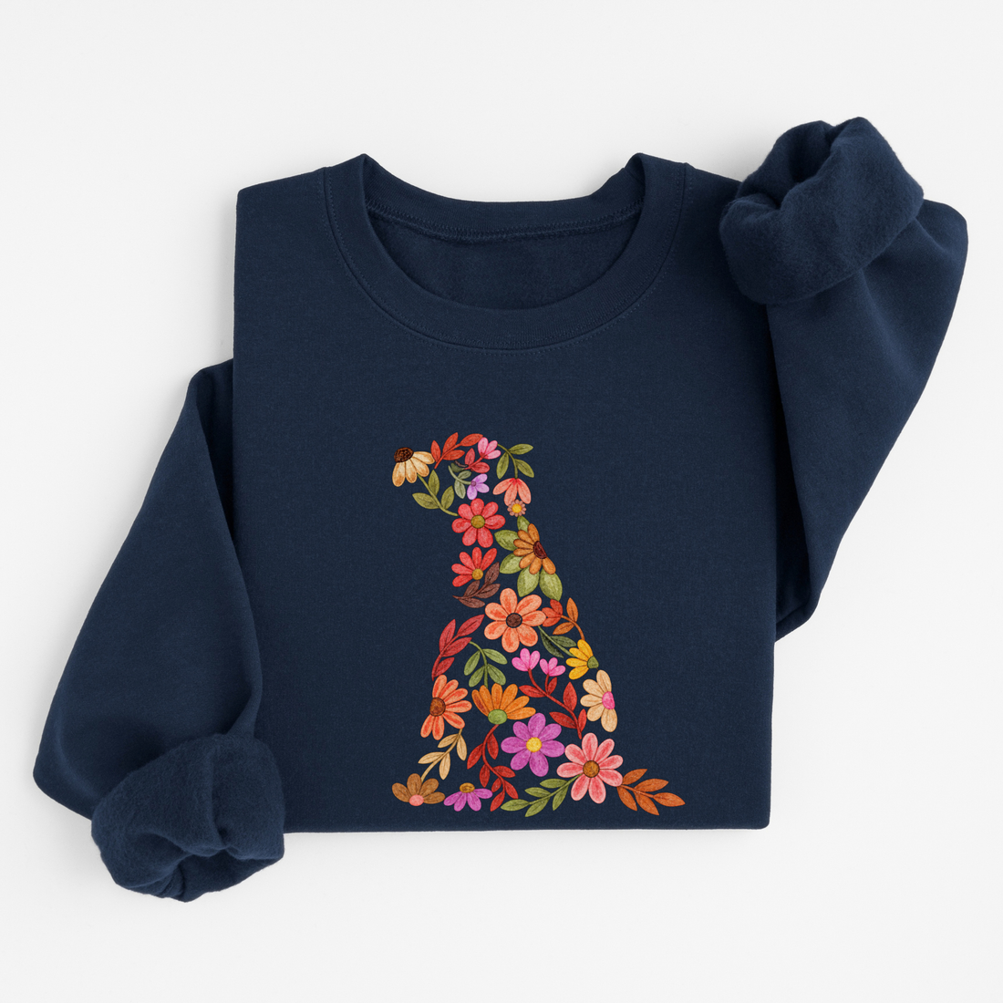 Sweatshirt Chien Floral