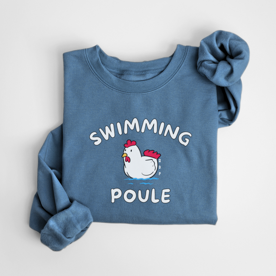 SWEATSHIRT SWIMMING POULE - DENIM