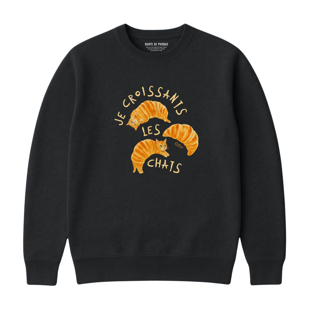 Sweatshirt Croissants Chats