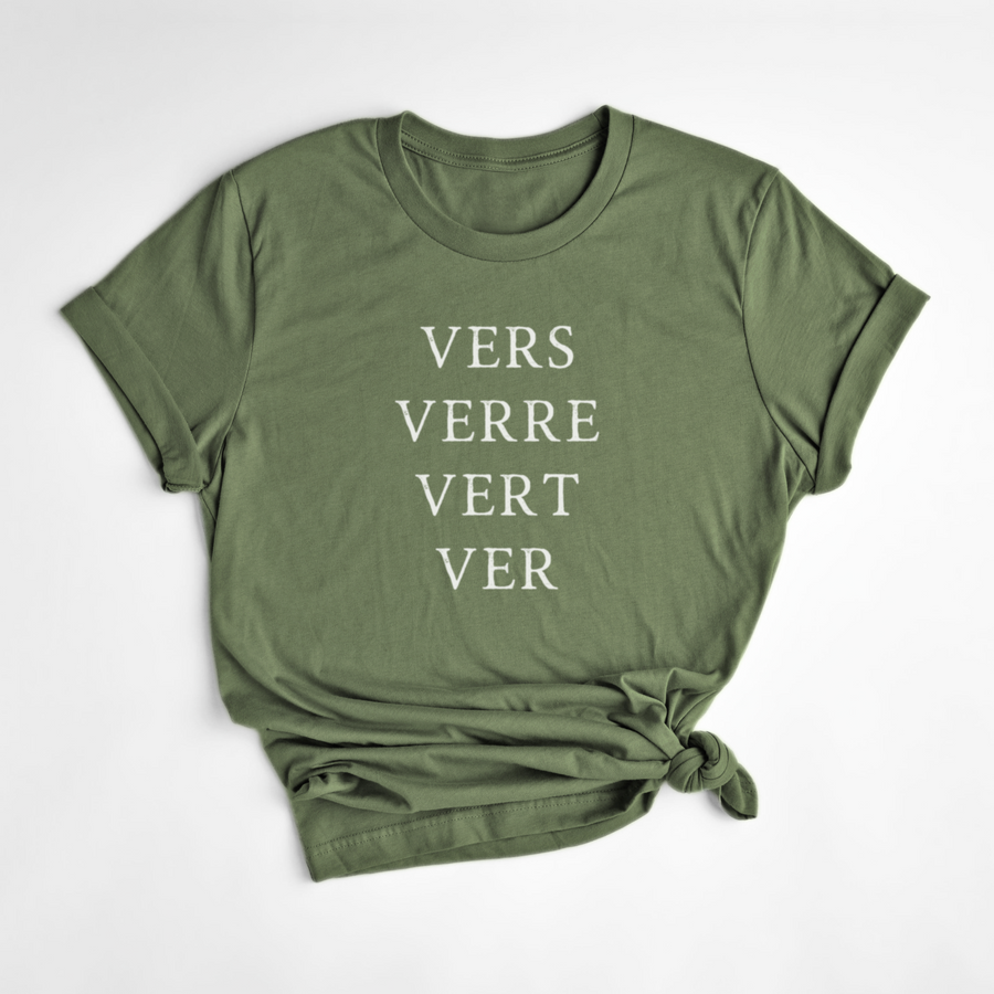 T-SHIRT VERS, VER, VERT - SAUGE