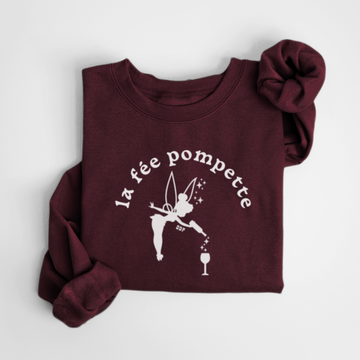 SWEATSHIRT FÉE POMPETTE - BORDEAUX