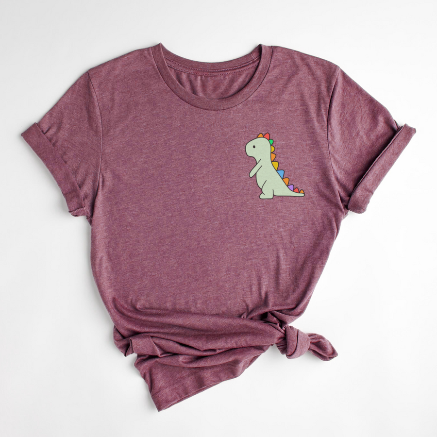 T-SHIRT DINO - CERISE