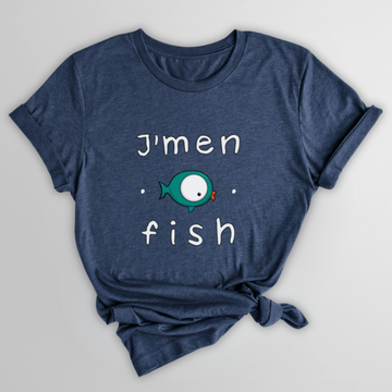 T-SHIRT J'MEN FISH - MARIN
