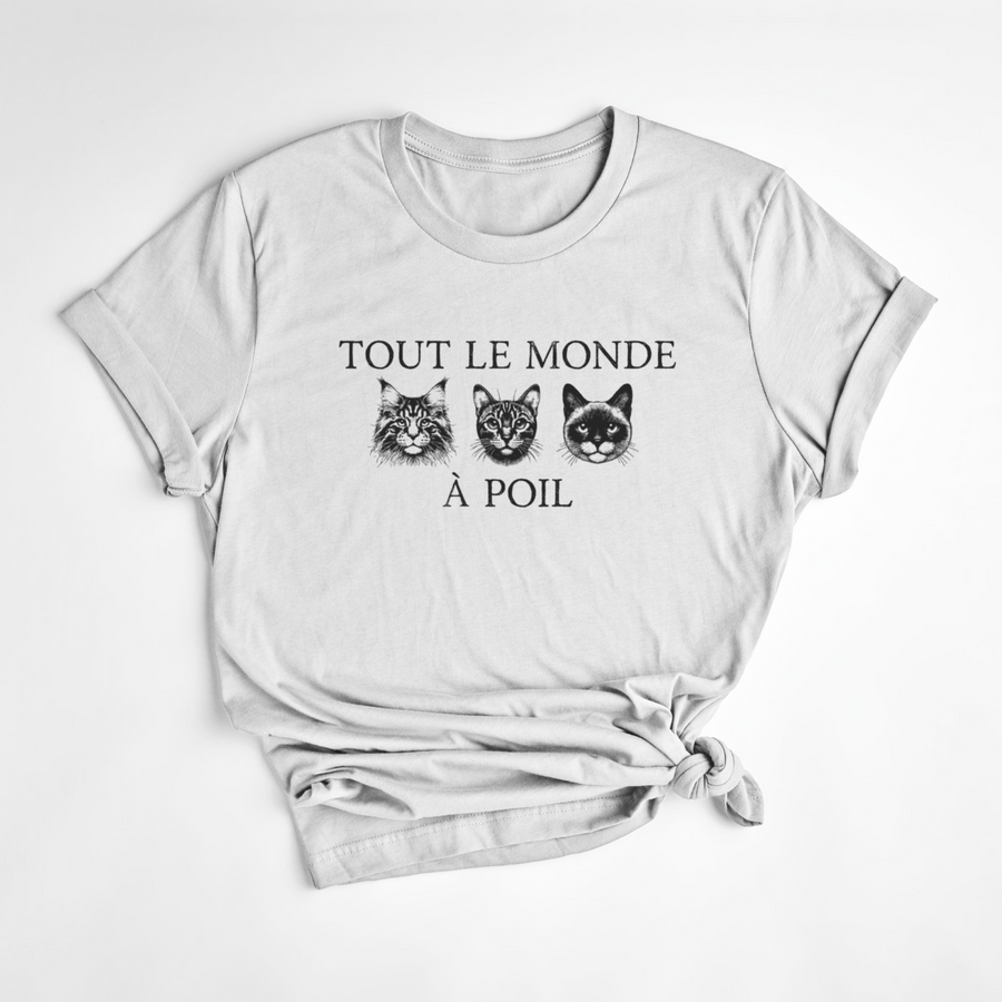 T-SHIRT À POIL - BLANC