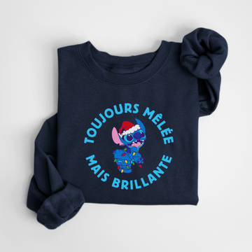 SWEATSHIRT MÊLÉE STITCH - MARINE