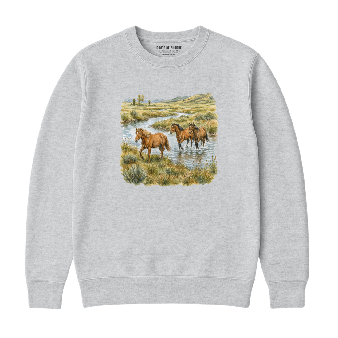 Sweatshirt Chevaux Vintage