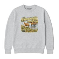 Sweatshirt Chevaux Vintage