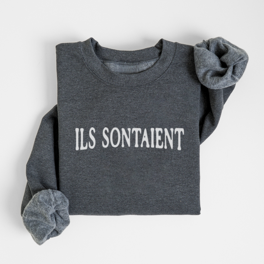 SWEATSHIRT ILS SONTAIENT - CHARBON