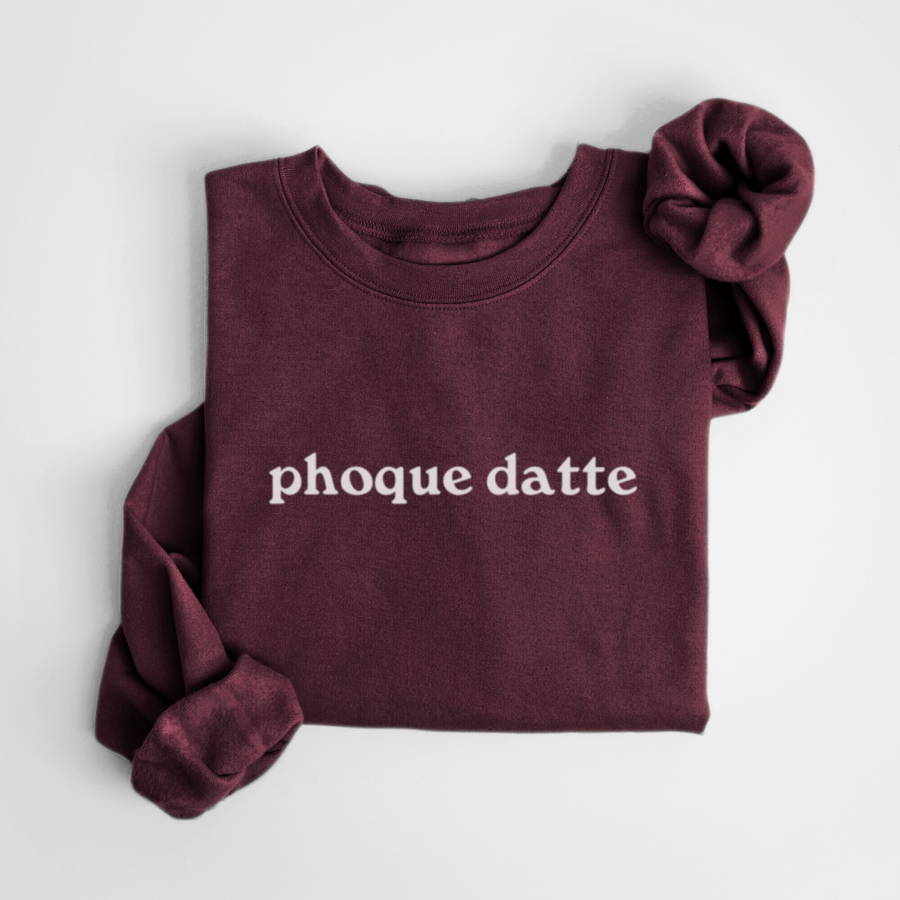 SWEATSHIRT PHOQUE DATTE - BORDEAUX