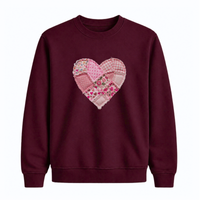 Sweatshirt Coeur Effet Patch