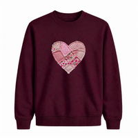 Sweatshirt Coeur Effet Patch