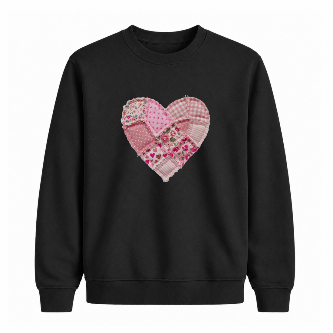 Sweatshirt Coeur Effet Patch