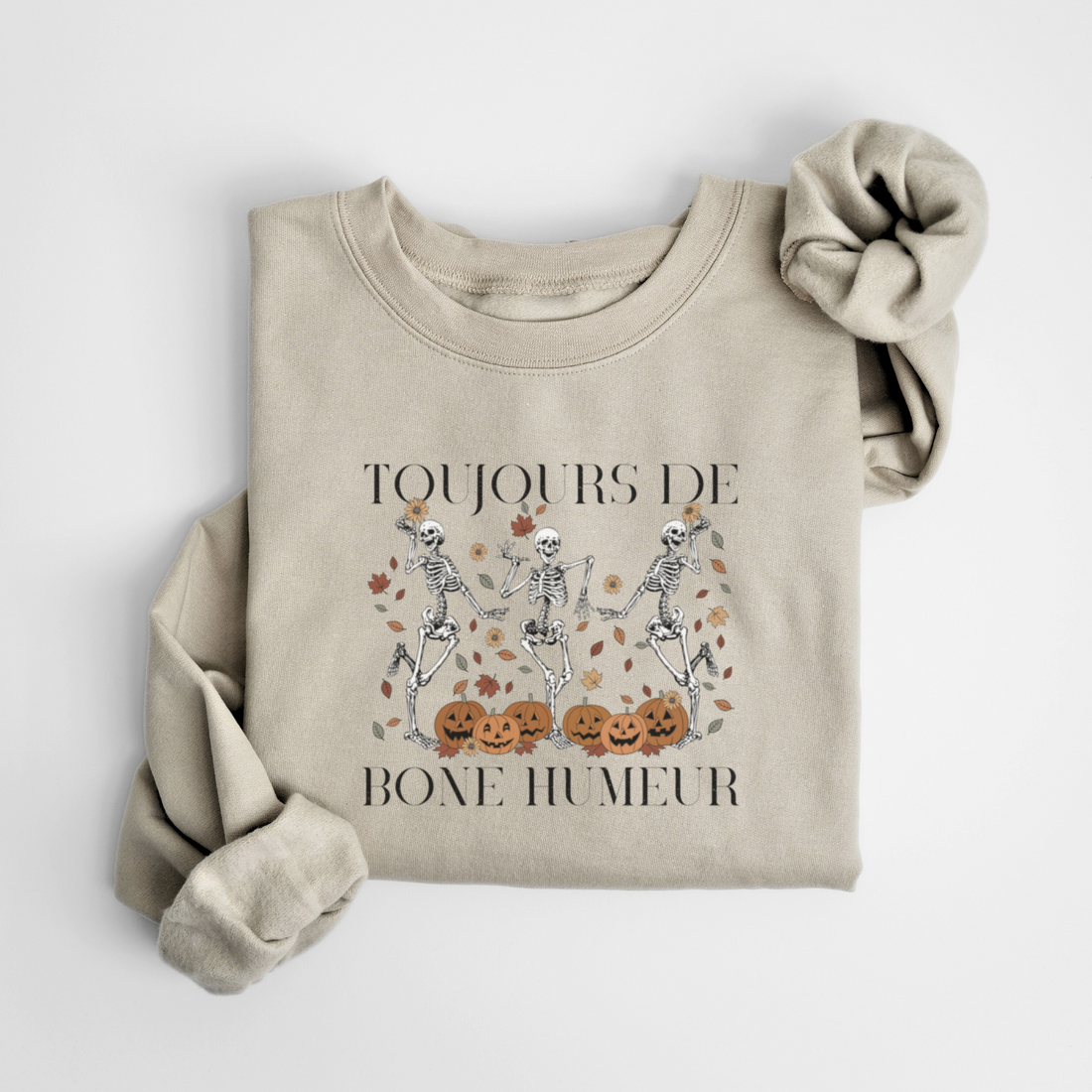 SWEATSHIRT BONE HUMEUR - AMANDE