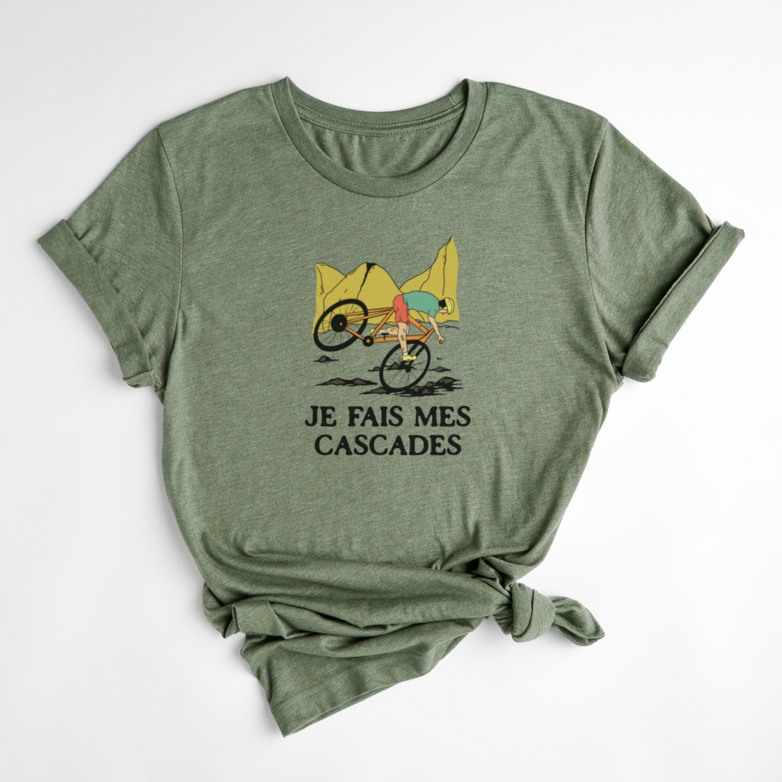 T-SHIRT CASCADES - OLIVE