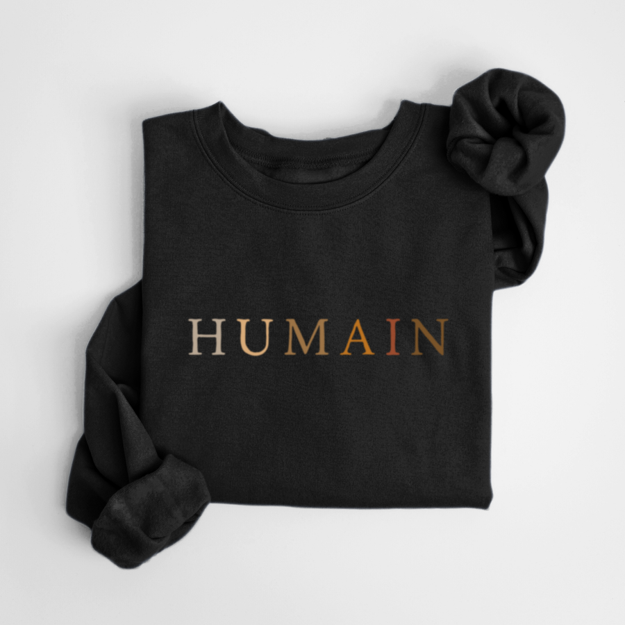 SWEATSHIRT HUMAIN - NOIR