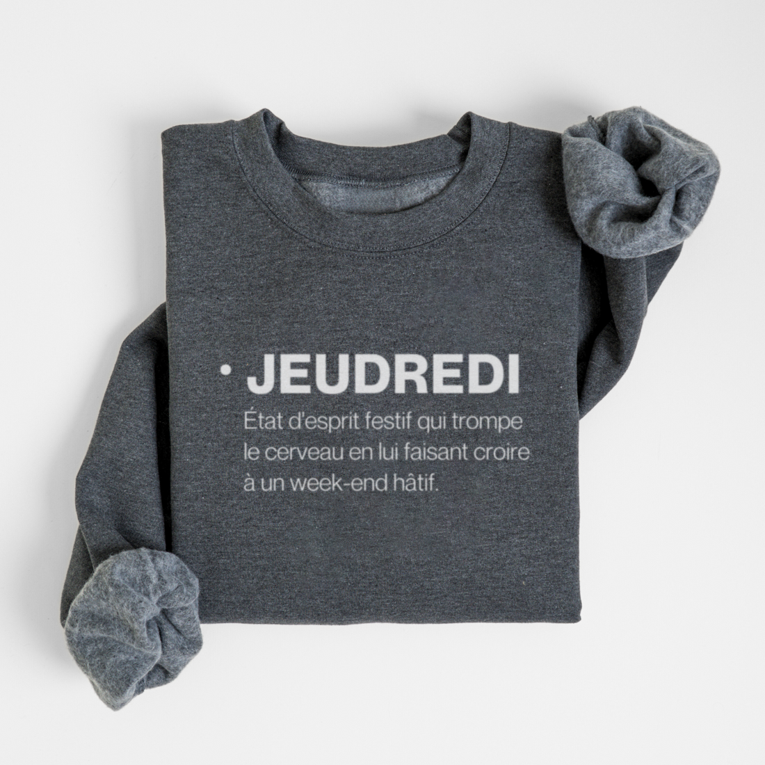 SWEATSHIRT JEUDREDI - CHARBON