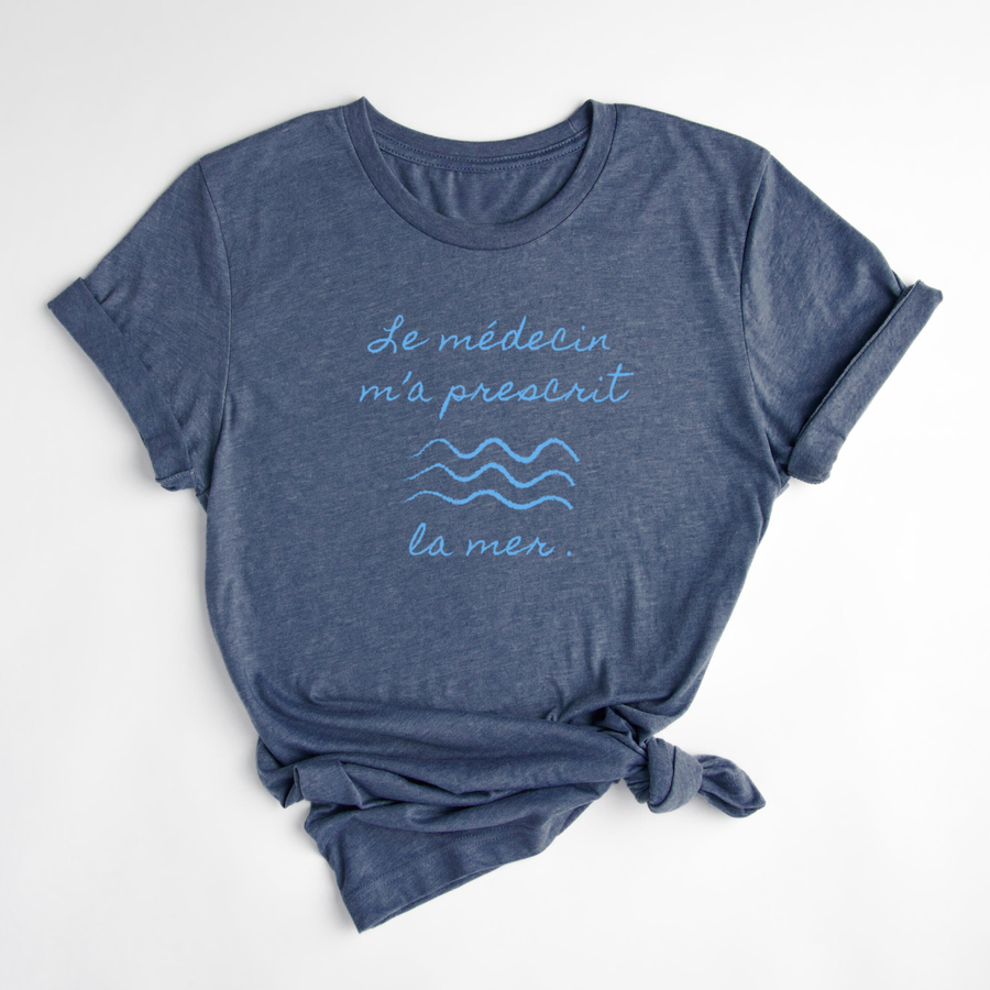 T-SHIRT MER - BLEUET