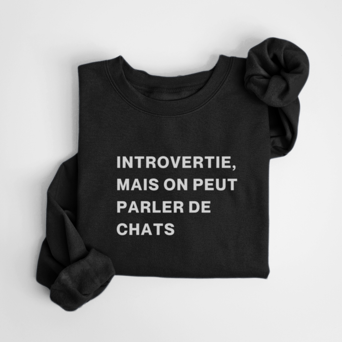 SWEATSHIRT INTROVERTIE - NOIR