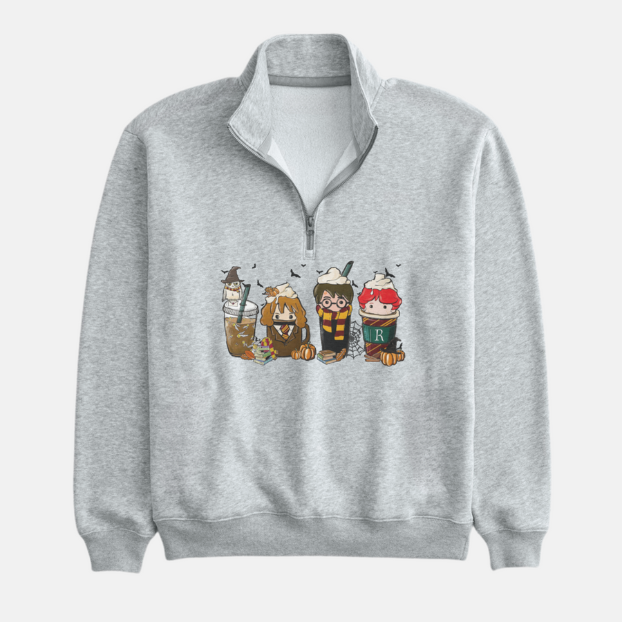 1/4 ZIP LATTE POTTER - GRUAU