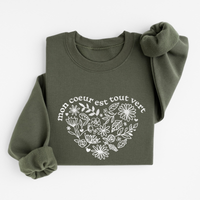Sweatshirt Coeur Tout Vert