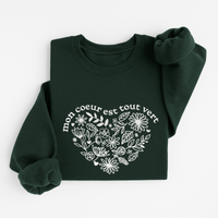 Sweatshirt Coeur Tout Vert