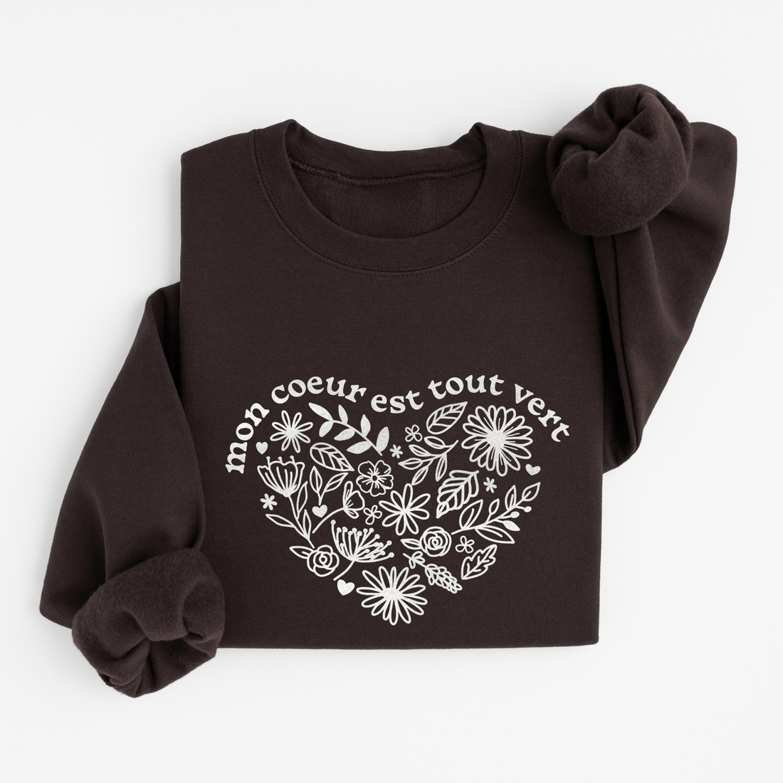 Sweatshirt Coeur Tout Vert