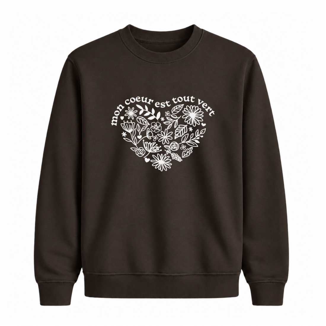 Sweatshirt Coeur Tout Vert